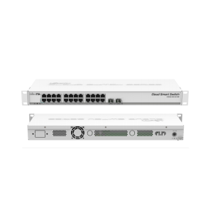 CSS326-24G-2S+RM:Switch Gigabit Ethernet a 24 porte basato su SwOS con due porte SFP+ in contenitore per montaggio a rack 1U