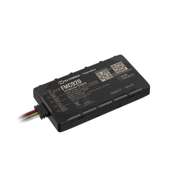 FMC920:Tracker piccolo e intelligente con connettività  4G Cat 1, Bluetooth v4.0 * LE e batteria di backup interna