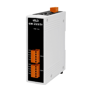 GW225i Gateway Modbus/TCP-RTU/ASCII con switch Ethernet a 2 porte e 2 porte RS-422/485 isolate