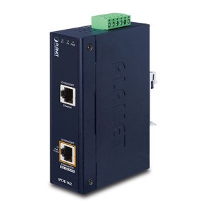 IPOE-162: Iniettore industriale IEEE 802.3at Gigabit Power over Ethernet Plus (mid-span)