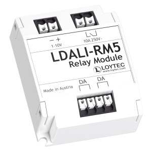 LDALI-RM5: Modulo relè DALI 10 A, interfaccia analogica 1 - 10 V
