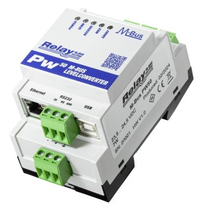 Convertitore M-Bus PW50 (50 dispositivi) con RS232C, USB, Ethernet