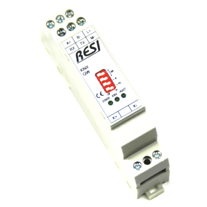 RESI-KNX-GW Gateway seriale da RS232/RS485 a protocollo KNX, massimo 32768 KNX gruppi di indirizzo . 