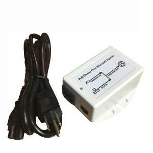 TP-POE-48D  : 48V 18W 10/100Mb Active PoE Power Inserter, Surge Protected, 802.3af compliant, EU Power Cord