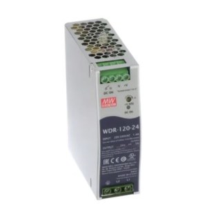 WDR-120-24: AC/DC Slim DIN RAIL 120W 24Vdc 5A Wide Input range 180-550Vac