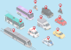 bigstock-Isometric-d-Transport-Set-Fla-114928778