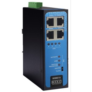 BSB615: Switch Ethernet industriale non gestito con 4 porta 10 / 100Base-T (x) e collegamento BPL (lBroadband Power Line)