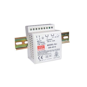 DR-45-24:AC/DC DIN RAIL Single output 45W 24Vdc 1.91A