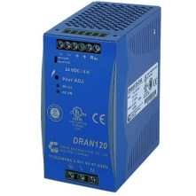 CHINFA DRAN120-24A: Alimentatore barra DIN, Uscita 24 VDC 120 Watt, Ingresso 100-240 VAC