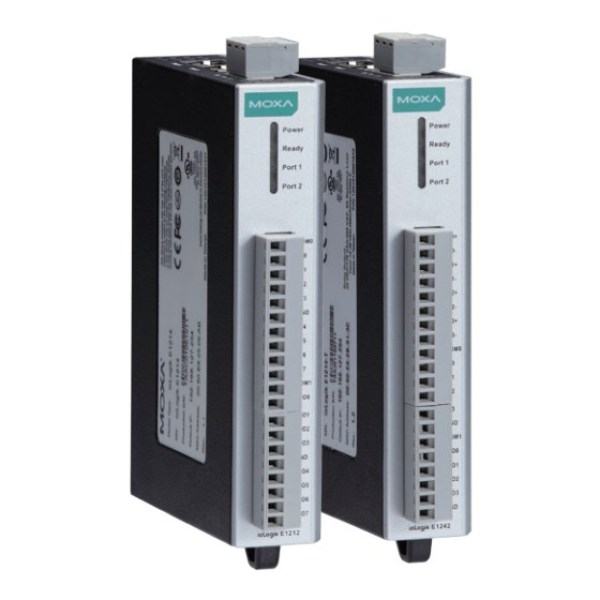 MOXA ioLogik E1240: 8 ingressi analogici tensione/corrente settabili con due porte EThernet MODBUS TCP