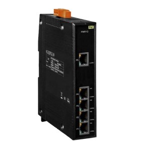NS-205PSE-24V: Unmanaged 5-port 10/100 Mbps PoE (PSE) Ethernet Switch; +24 VDC Input (RoHS)