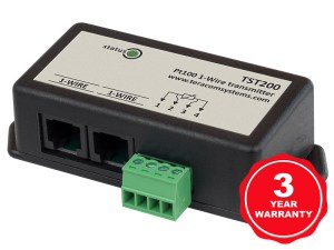 TST200 è un trasmettitore Pt100  1 wire per un monitoraggio accurato ad ampio range di  temperatura da -200 a +850 ° C.