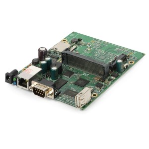 Mikrotik RouterBOARD RB411U: 32 MB, 1 porta Ethernet, 1 MiniPCI, 1 USB, S.O. RouterOS 4