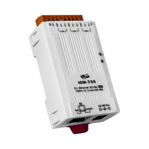 tGW-735 CR: Due porte RS422/485 Gateway MODBUS TCP-MODBUS RTU/ASCII trasparente con tre porte RS485