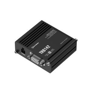 TRB142 Small, lightweight, powerful, and cost-effective Linux-based industrial remote board with RS232 interface.